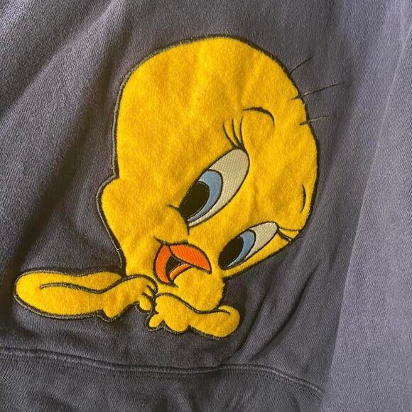 vintage 1998 Looney tunes tweety zip up hoodie - Picture 6 of 6